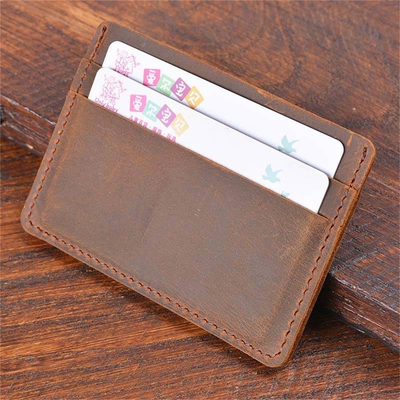 Leather Credit Card Holder Slim Wallet