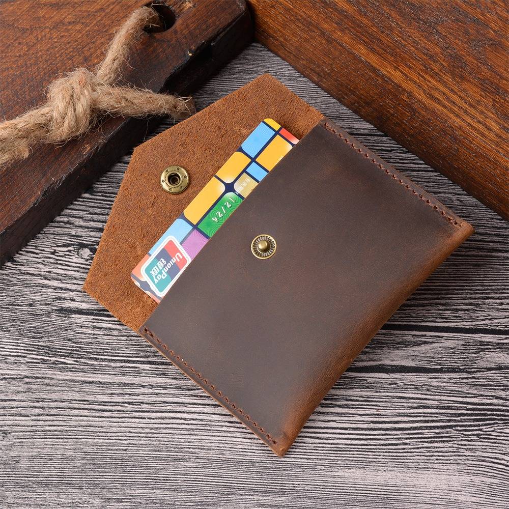 Leather Card Case Wallet Front Pocket Card Holder