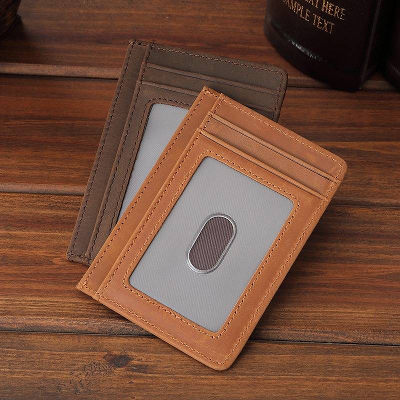 Leather Credit Card Holder Minimalist Slim Wallet