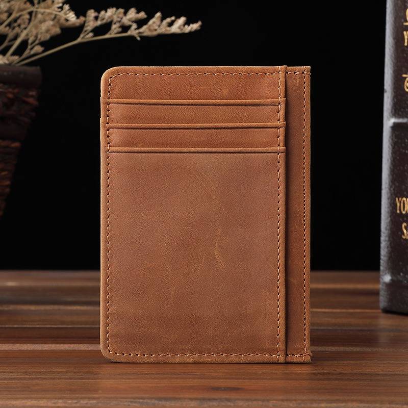 Leather Credit Card Holder Minimalist Slim Wallet