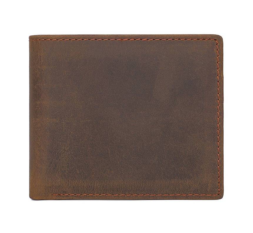 Handmade Full Grain Leather Mens Bifold Wallet