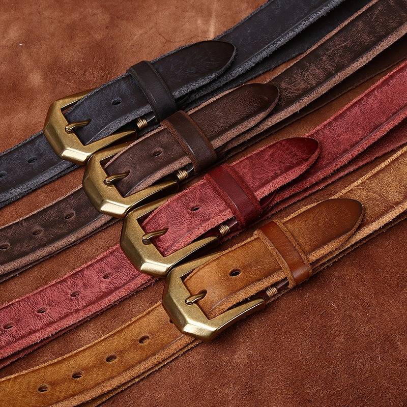 5.5mm Extra Thick Leather Tough guy Retro Jeans Belt