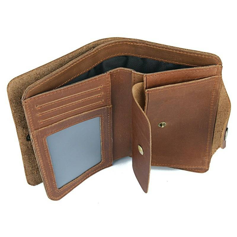 Buckle Bifold Credit Card Wallet With Coin Purse