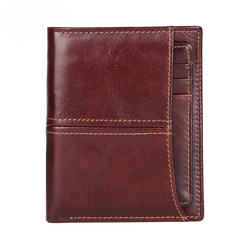 Leather Men's Bifold Wallet With Credit Card Holder