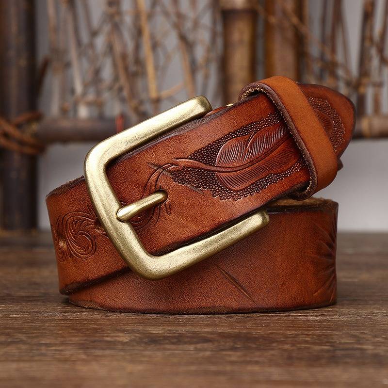 Bohemian Vintage Style Embossed Men's Belt